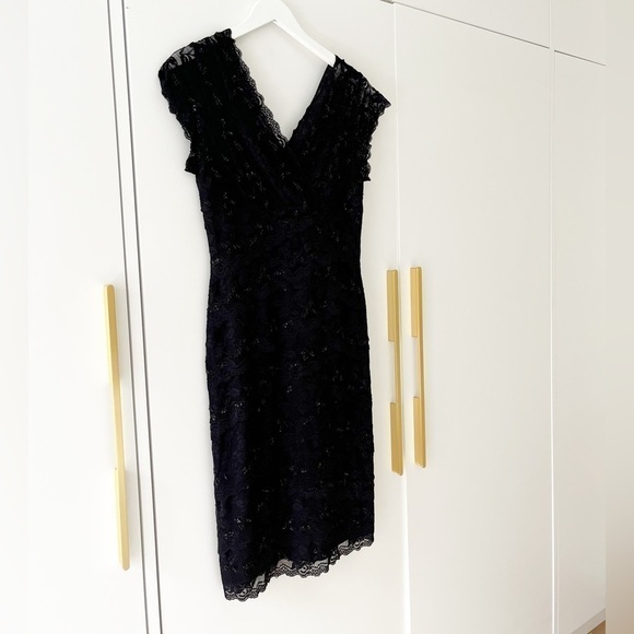 Beautiful layered Black beaded and lace dress - Picture 7 of 9